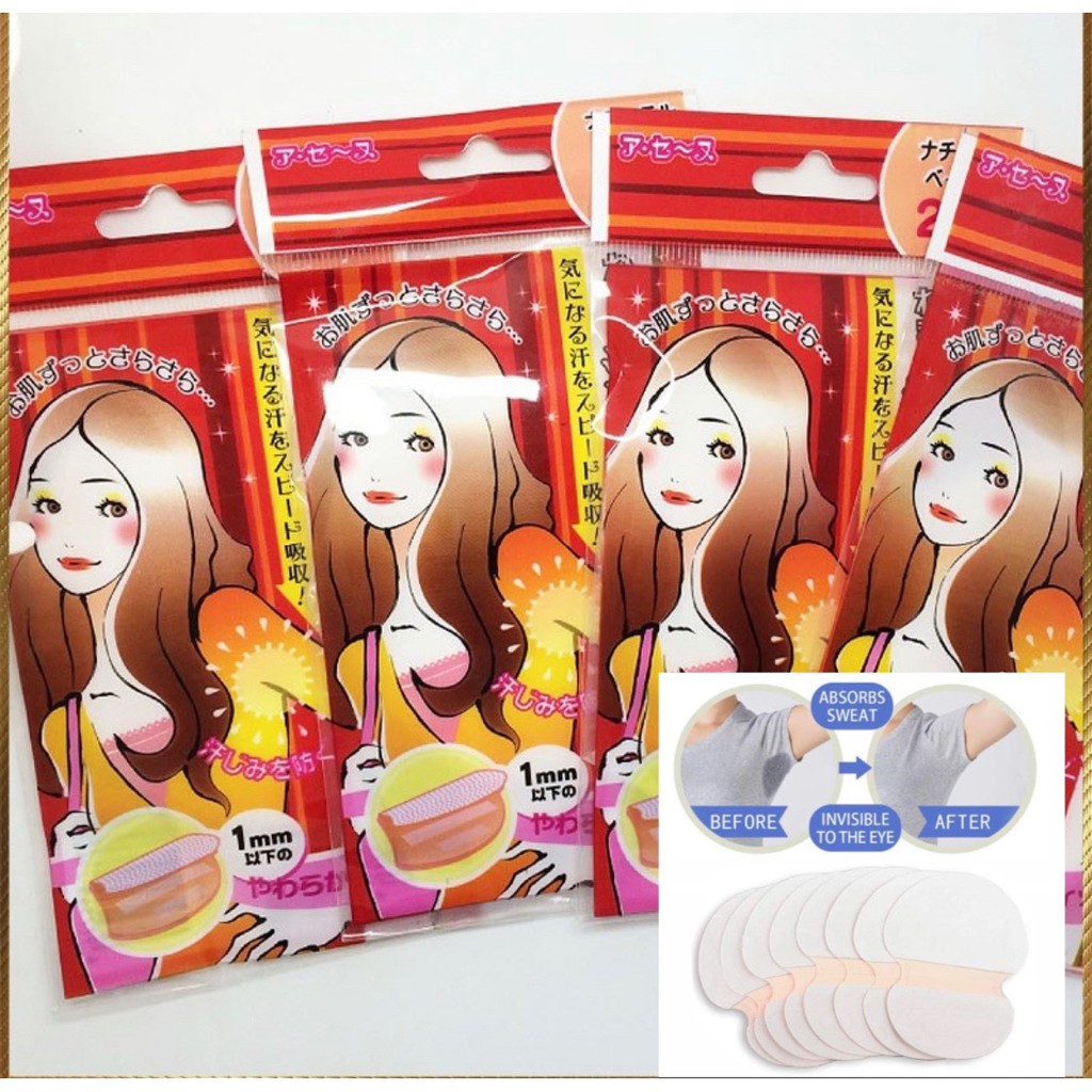Miếng dán thấm mồ hôi nách - miếng dán siêu tiện lợi gồm 2 miếng
