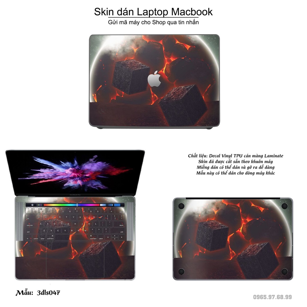 Skin dán Macbook mẫu 3D họa tiết (đã cắt sẵn, inbox mã máy cho shop)