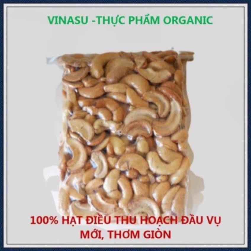 500GR HẠT ĐIỀU BỂ ĐÔI RANG MUỐI ĐÃ TÁCH LỤA