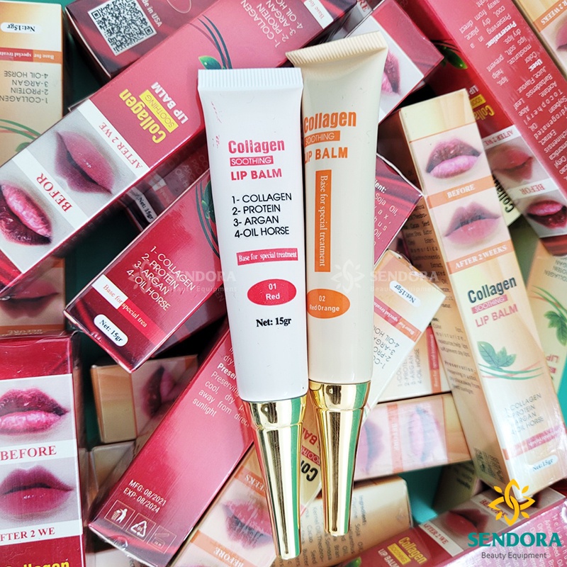 Dưỡng kích màu môi Collagen Lip Balm, son dưỡng có màu sau phun xăm thẩm mỹ