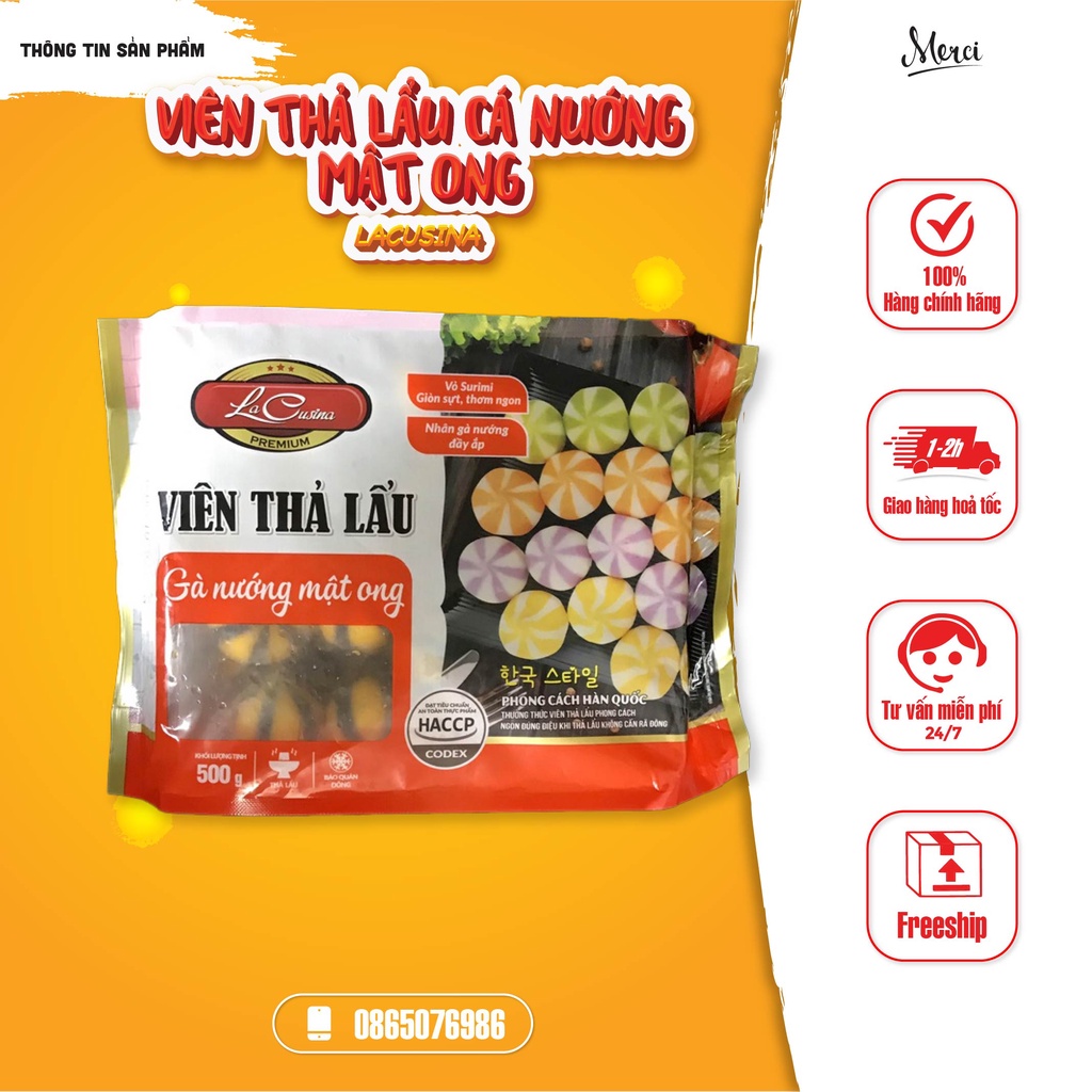 Viên thả lẩu La Cusina (trứng muối, trứng cá, phô mai....) hot nhất trên thị trường 500gr (Chỉ giao nội thành Hà Nội)