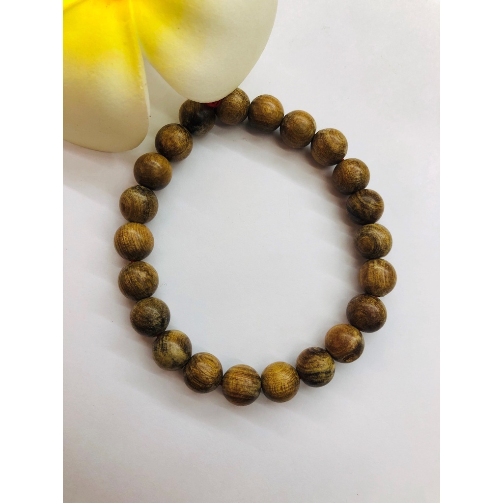 Vòng tay gỗ bách xanh hạt tròn