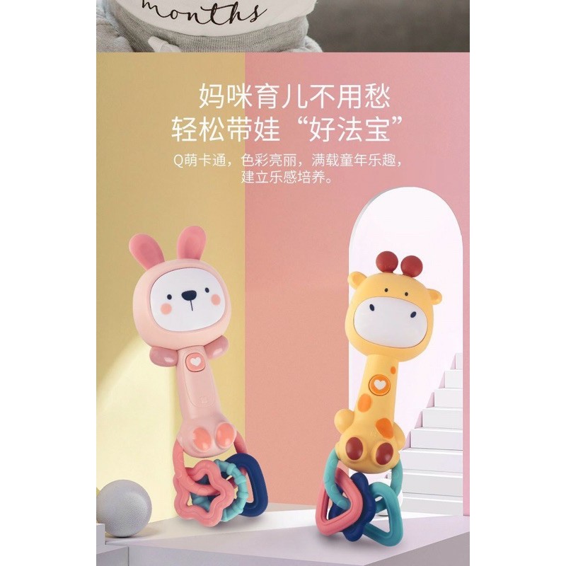 Xúc xắc đồ chơi cầm tay BabyTry phát nhạc tự động