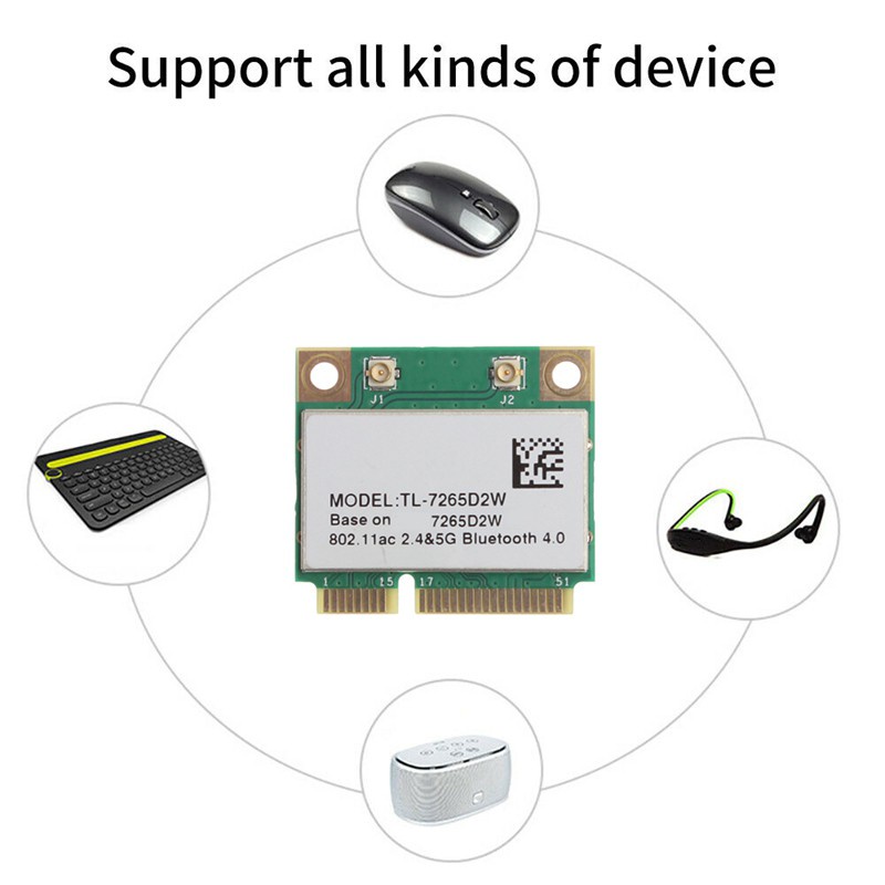 Card Wifi Mini Pci-E Bluetooth 4.0 2.4g / 5g Cho Win7 / 8 / 10