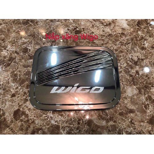 Wigo,Ốp trang trí nắp bình xăng mạ crom xe Toyota Wigo