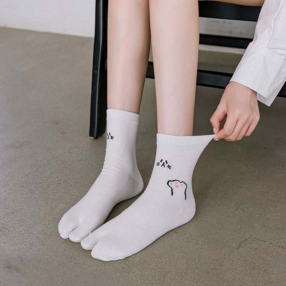 Vớ Cotton Xỏ Ngón Thoáng Khí Thoải Mái Họa Tiết Kẻ Sọc Dễ Thương Phong Cách Harajuku Nhật Bản Cho Nam