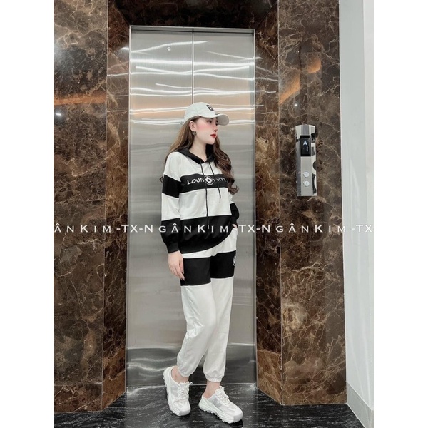 [ 𝐅𝐑𝐄𝐄 𝐒𝐇𝐈𝐏 ]SÉT THỂ THAO MŨ PHỐI MÀU LV . VẢI UMI DẦY DẶN PHỐI MÀU CHUẨN CHỮ THÊU NỔI