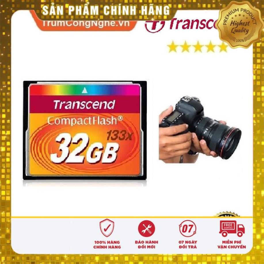 (giá khai trương) Thẻ nhớ CF Transcend CompactFlash 32GB 133x Speed dùng cho máy ảnh , máy CNC