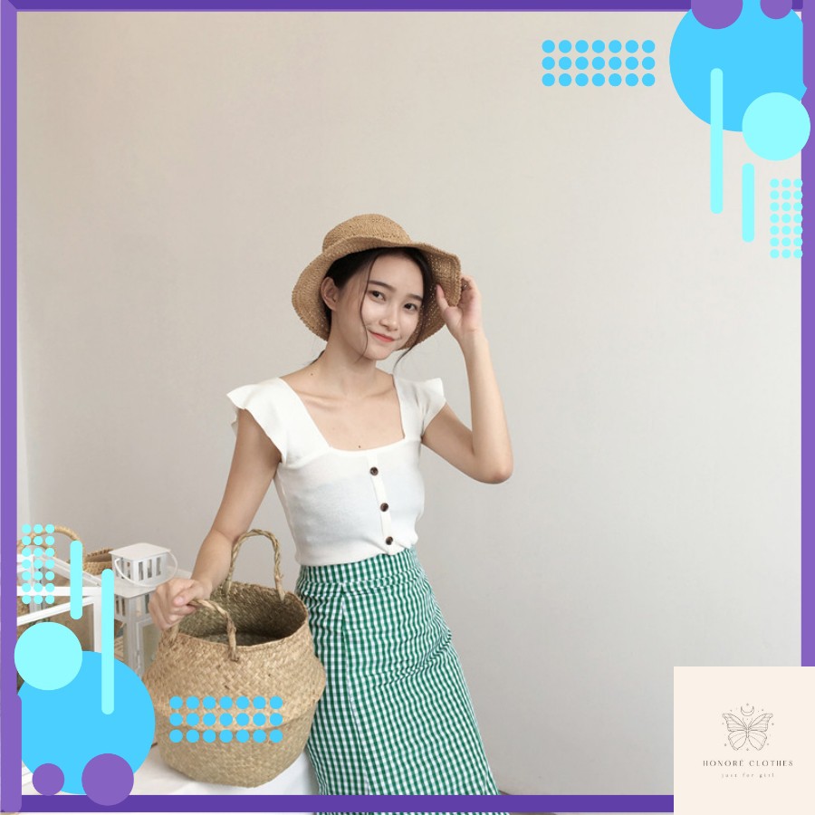 [FRESHIP-HÀNG CAO CẤP] Áo Croptop Trễ Vai 2 Dây Tay Điệu 4 Màu Hottrend Hè 2021