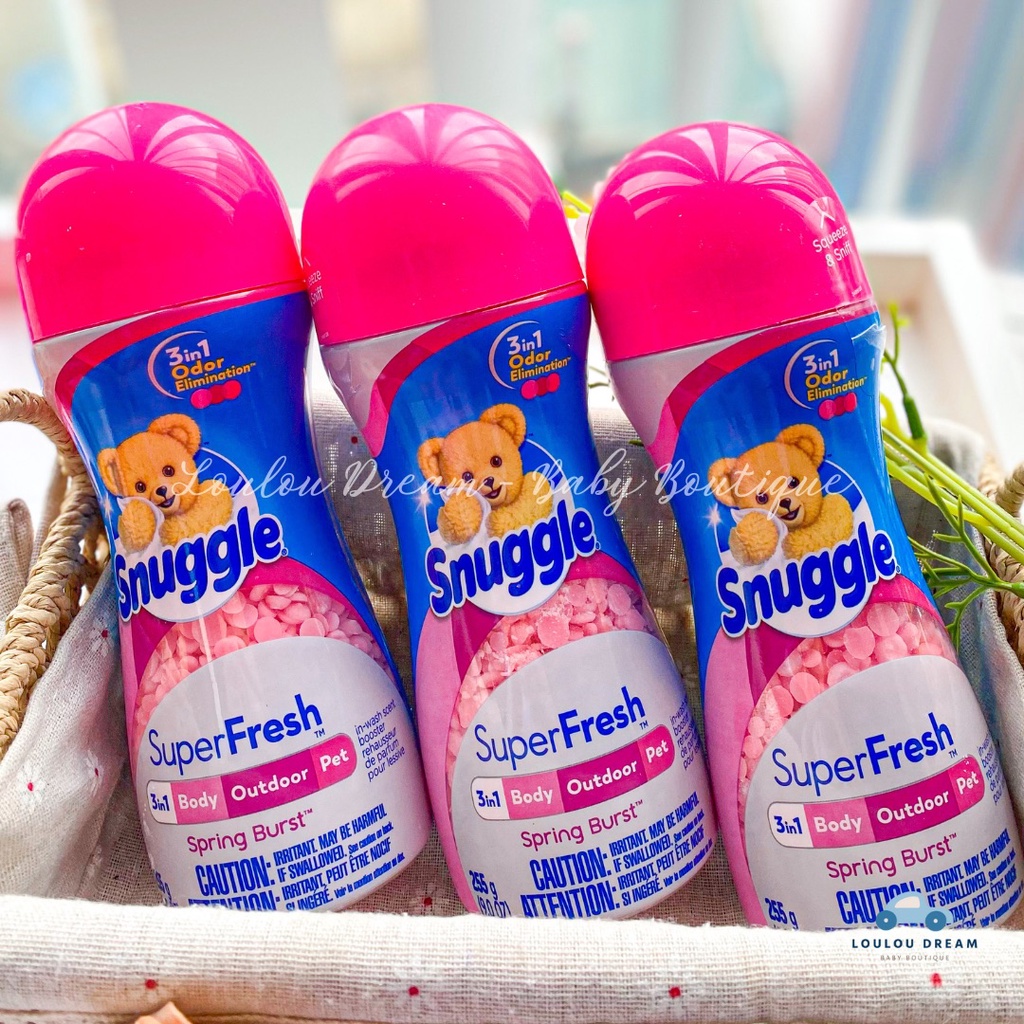 Viên xả vải Snuggle hạt thơm quần áo SuperFresh Spring Burst 3in1 255g
