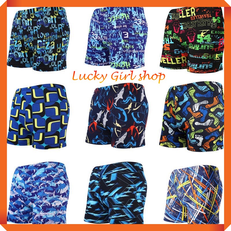 [GIÁ SỐC] Quần Bơi Nam In Hoạ Tiết Vải Thun Co Giãn Tốt Mỏng Nhẹ Mau Khô Đủ Size - Lucky Girl shop | BigBuy360 - bigbuy360.vn