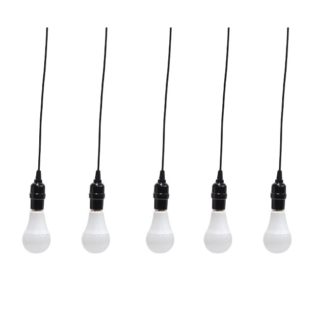 Bộ 5 đèn thả cổ điển Vintage bóng đèn led búp 15w
