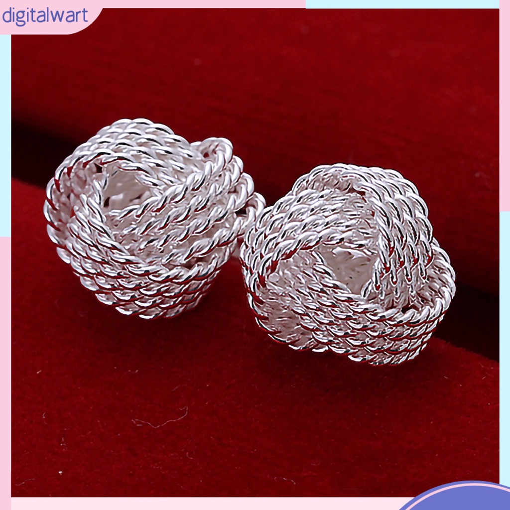 Khuyên tai hình quả cầu lưới đính đá thời trang thanh lịch dành cho nữ