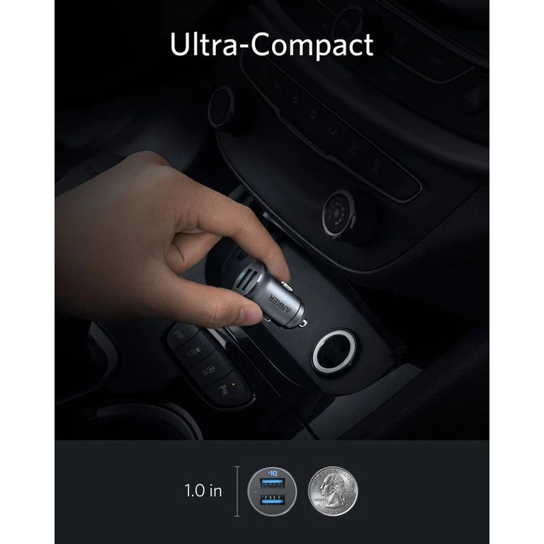 Sạc Anker 2 cổng PowerDrive 2 Alloy công suất 24w - A2727