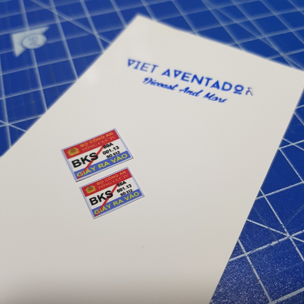 Tem đăng kiểm cho xe ô tô mô hình