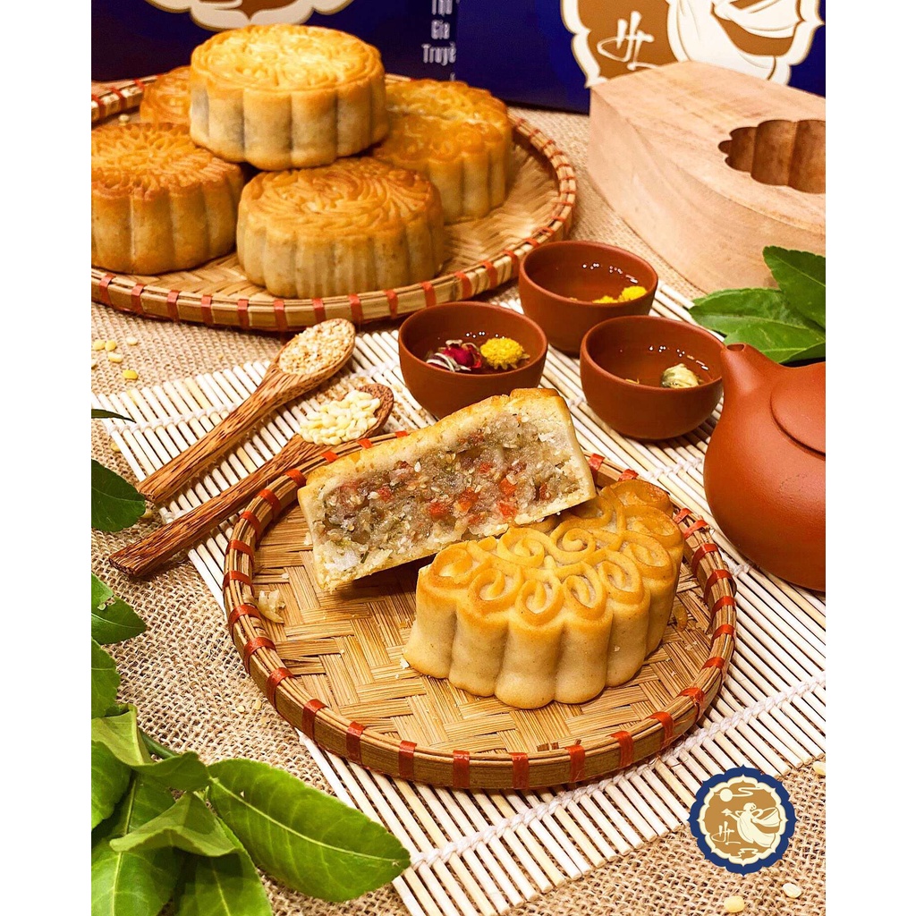 Bánh trung thu cao cấp - Nhân THẬP CẨM XÁ XÍU - Nướng/Dẻo