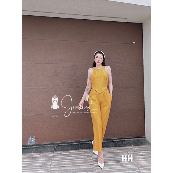 Set áo ba lỗ vạt chéo + quần suông