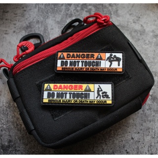 Patch_miếng dán velcro PVC cảnh báo_warning_chiến thuật
