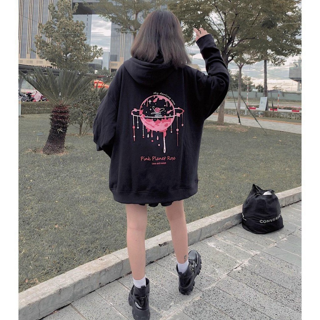 Áo khoác nỉ Hoodie Dây Kéo PINK PLANTE ROSE Ulzzang form rộng nam nữ áo nỉ bông Unisex AKN8 Guvia | BigBuy360 - bigbuy360.vn