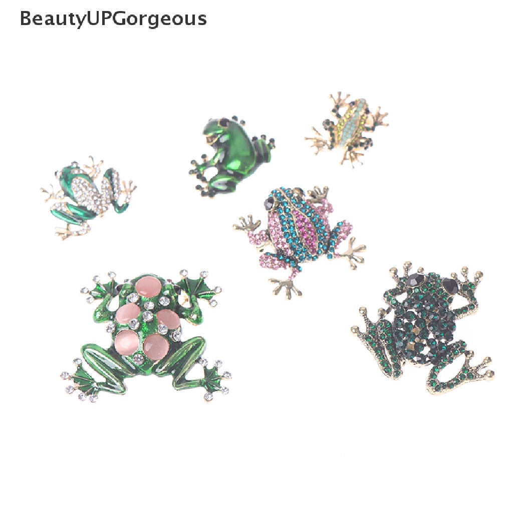 Ghim Cài Áo Hình Chú Ếch Và Chim Đính Đá Dễ Thương