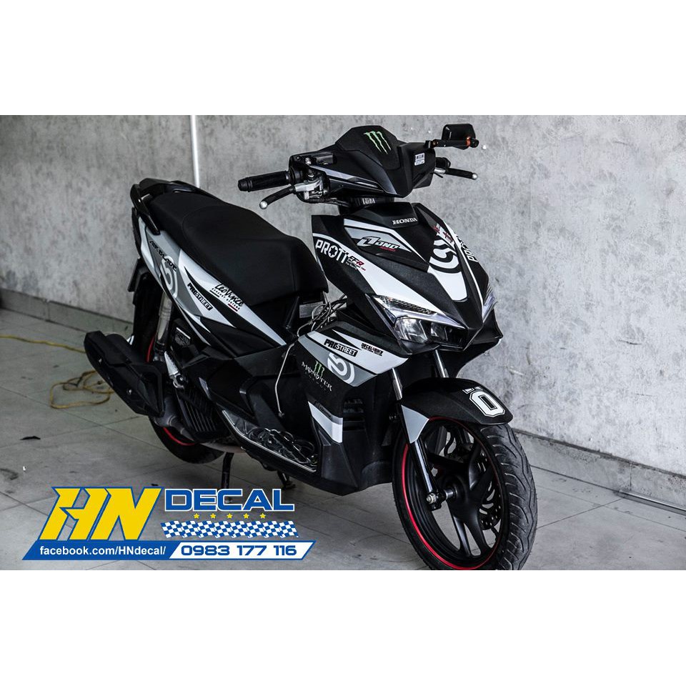 Tem Trùm  Air Blade  Trắng Đen Protis