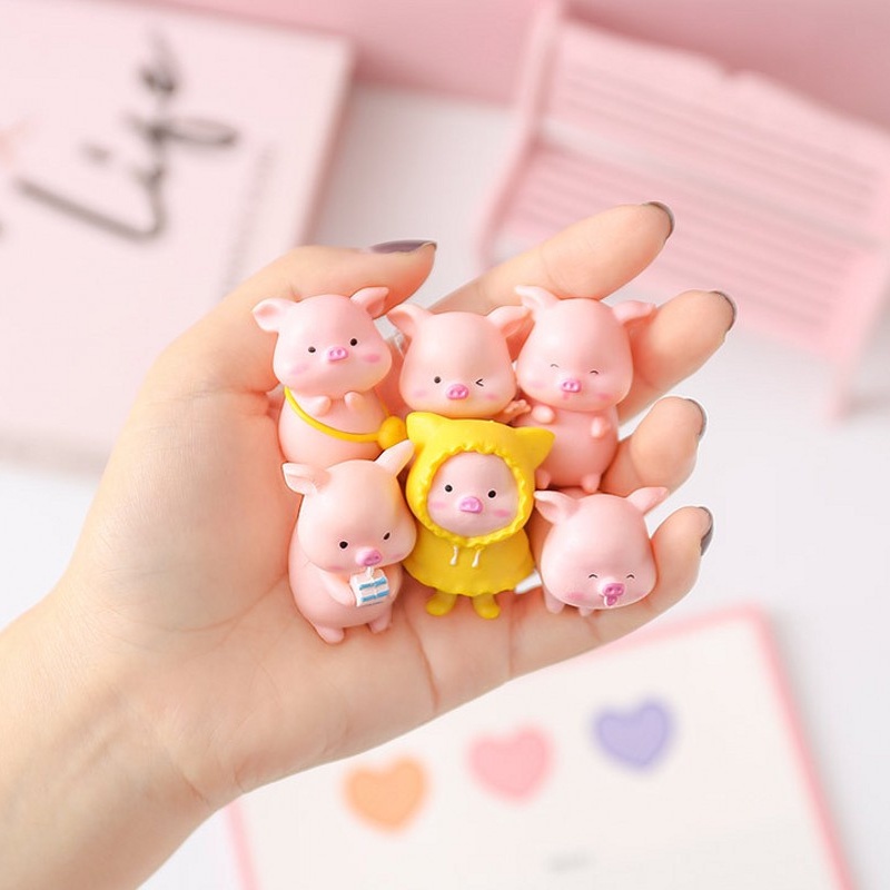 1 Đồ trang trí Chú Heo Con Dễ Thương Dùng Trang Trí Tiểu Cảnh / Bàn Làm Việc