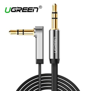 Cáp ugreen aux 90 độ góc phải cáp âm thanh jack 3.5 mm cho loa tai nghe ô tô