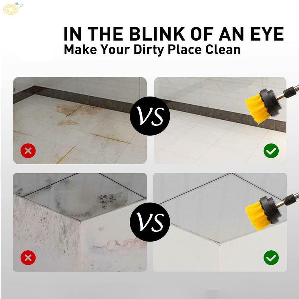 Bộ 4 Đầu Bàn Chải Vệ Sinh Gắn Máy Khoan Tiện Dụng