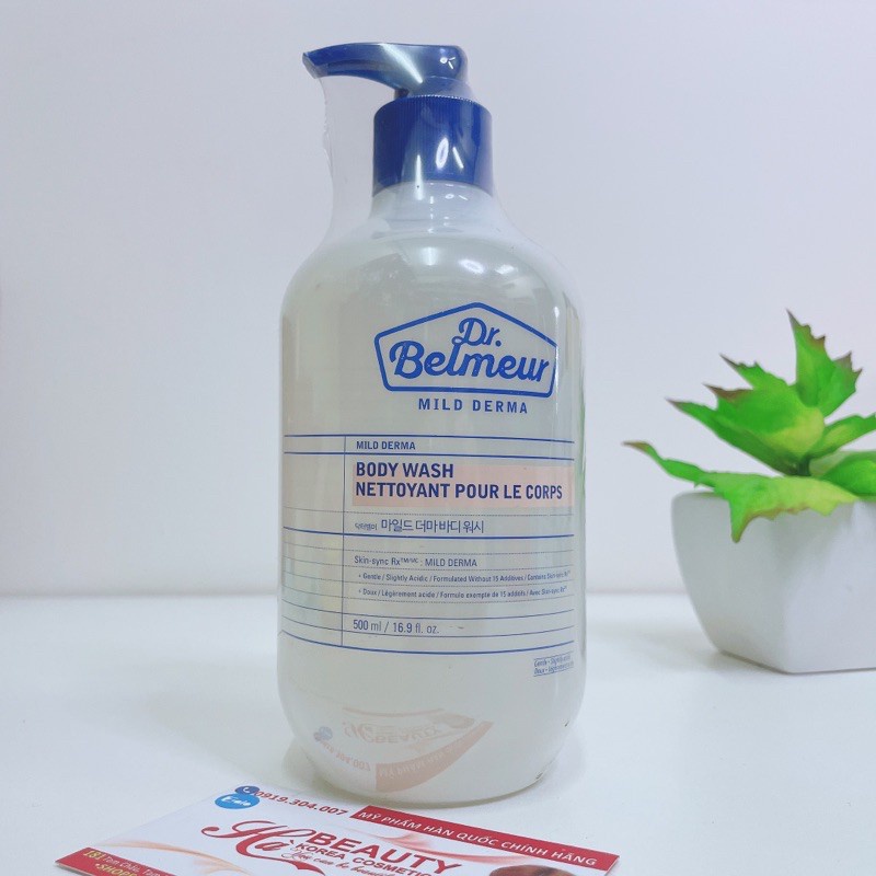 Sữa tắm dưỡng ẩm tốt cho da nhạy cảm thơm lưu hương lâu The Face Shop Dr Belmeur Mild Derma Body Wash 500 ml