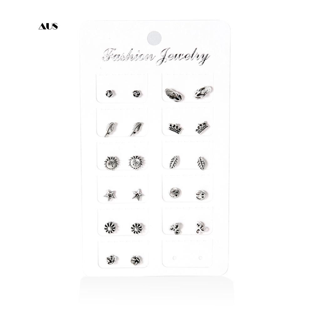 ♔1 Bông Tai Hình Hoa Lá Phong Cách Châu Âu Dành Cho Nữ