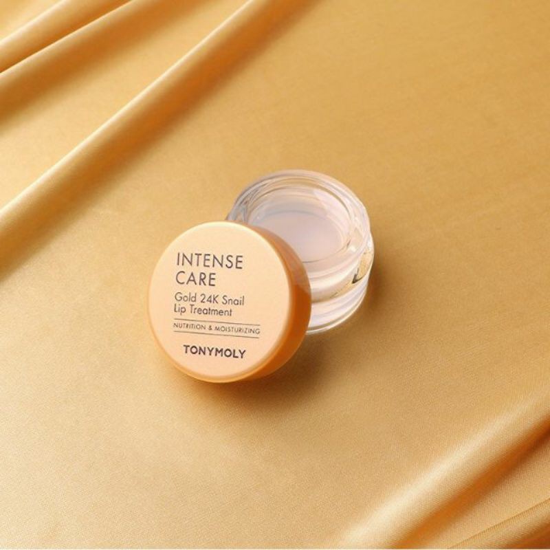 Son Dưỡng Tonymoly INTENSE CARE GOLD 24K SNAIL LIP TREATMENT tái tạo môi ốc sên vàng 24k