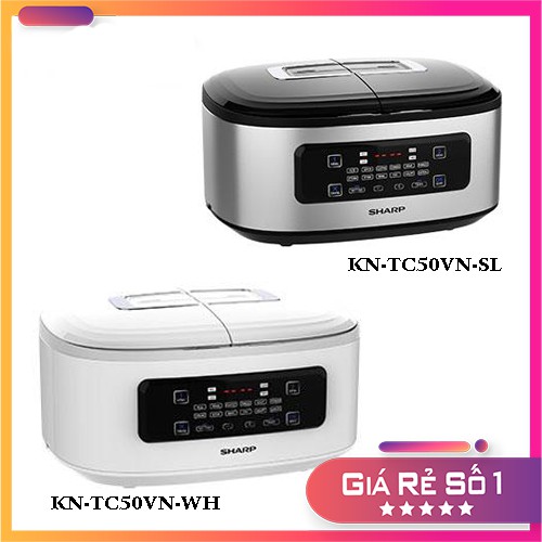 Nồi đôi đa năng Sharp KN-TC50VN-SL | KN-TC50VN-WH (Hàng chính hãng – BH 12 tháng)
