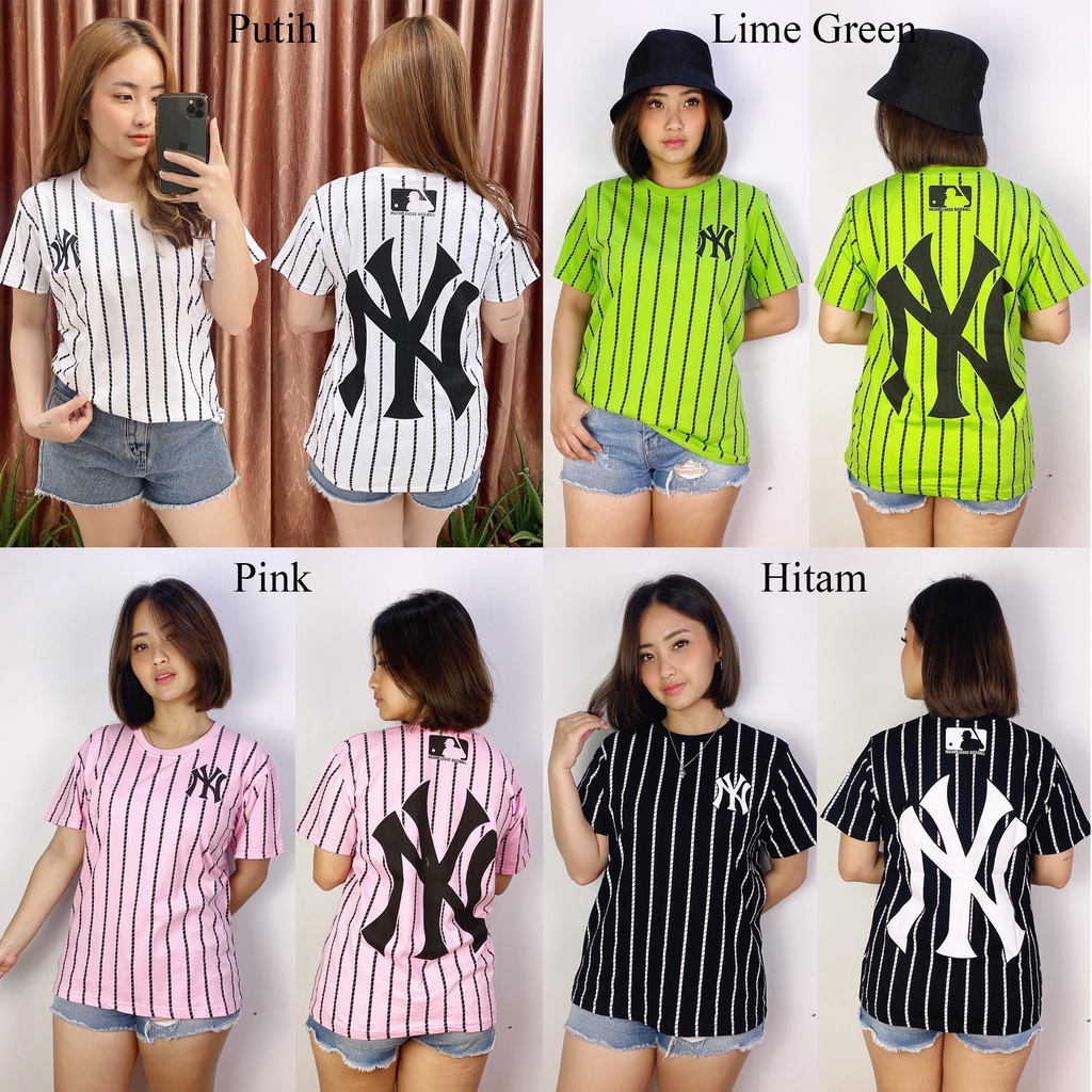Áo Thun Bóng Chày Nữ Tay Ngắn Kc-008 HanJyou In Chữ KingCup NY Yankees
