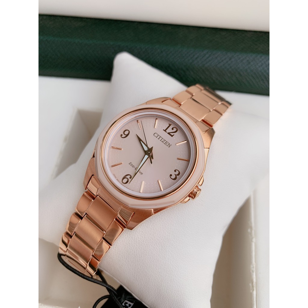 Đồng hồ nữ Citizen FE7053-51X - Máy Quartz Pin Eco-drive pin năng lượng  ánh sáng- Kính khoáng