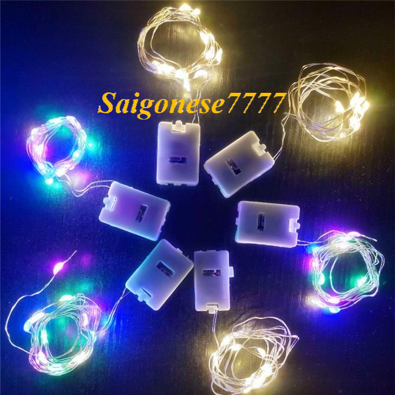 (Kèm Sẵn Pin) Dây Đèn Led Đom Đóm Fairy Light Trang Trí Decor Quấn Cây Noel Lễ Tết Chỉnh Đèn Chớp Nháy Ag13