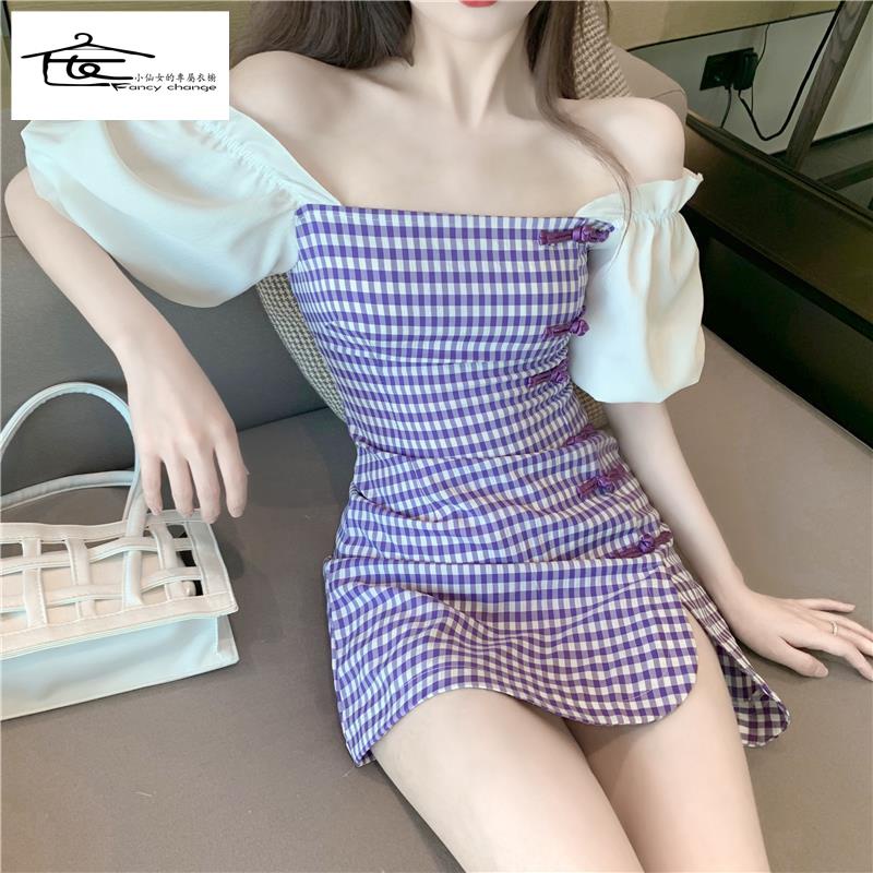 Đầm Trễ Vai Tay Phồng Phong Cách Hàn Quốc Thời Trang Mùa Hè 2022 Mới