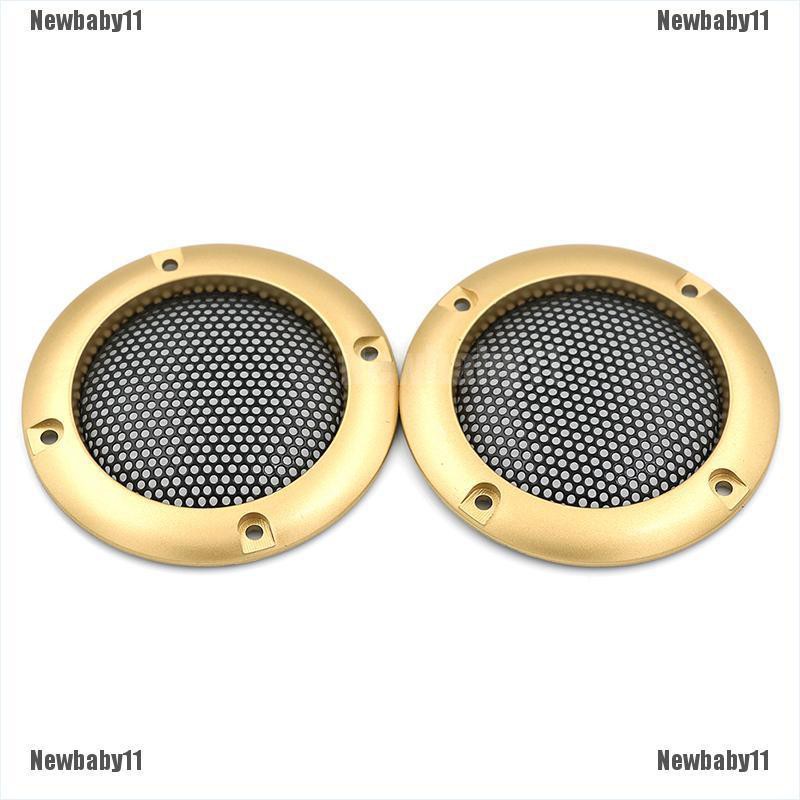 Set 2 Ốp Lưới Tròn 2 &quot;inch Bằng Kim Loại Trang Trí Loa Âm Thanh