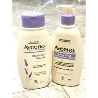 [Đủ Bill- Ciluu Store] Sữa tắm và sữa dưỡng thể Aveeno dòng Stress Relief