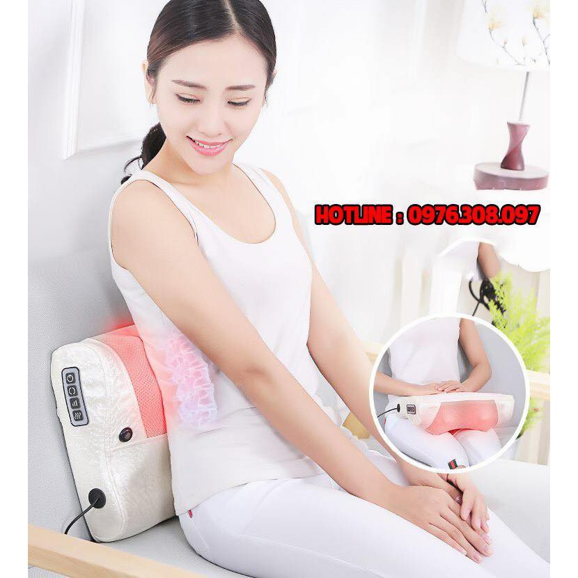 [ GIẢM GIÁ ]GỐI MASSAGE HỒNG NGOẠI KFD-A8 ( LOẠI 16 BI )