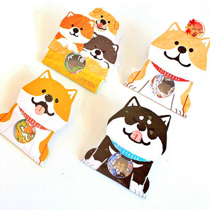 30 Miếng Sticker Chó Shiba Inu &amp; Husky Siêu Dễ Thương