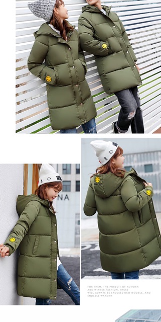 Áo phao dáng dài hàng quảng châu cao cấp