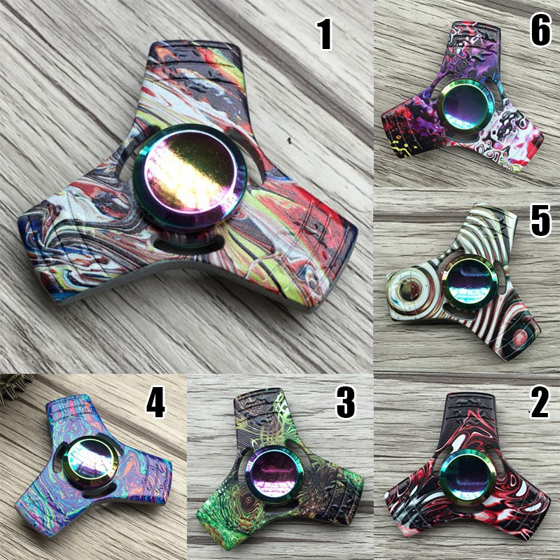 Colorful EDC Tri Fidget Hand Spinner Torqbar Focus AD Autism Finger Toy