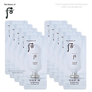 [Combo 10 tặng 1] Gói Tẩy tế bào da chết Whoo Gongjinhyang Seol Brightening Peeling Gel sample làm sáng da
