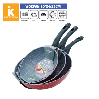 Chảo sâu vân đá chống dính ikonic ik68 size 20/24/28cm