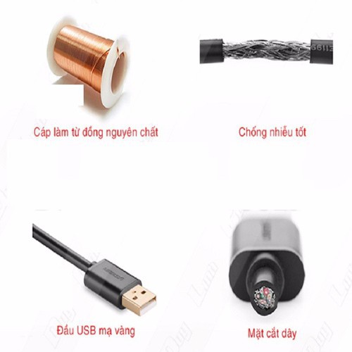 Cáp USB Nối Dài 15m Ugreen 10323 Có Chip Khuếch Đại - Hàng Chính Hãng