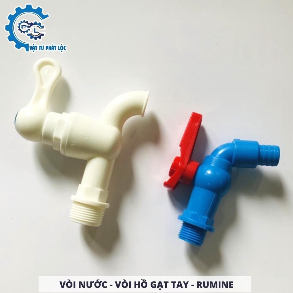 Vòi nước - Vòi hồ gạt tay – Rumine nhựa phi 21, 27