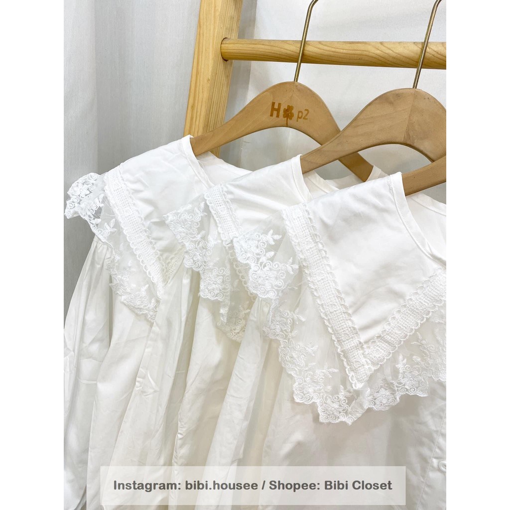Áo sơ mi nữ cổ vuông tay cánh dơi ulzzang mã 45SM