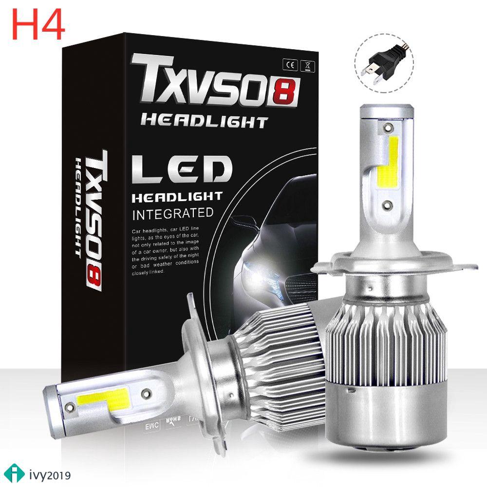 2 đèn pha led xe hơi ánh sáng trắng h4 110w 26000lm 6000k