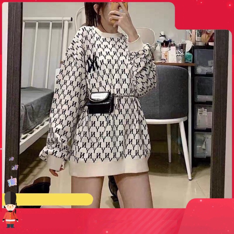 km Áo Nỉ Nam Nữ In Hình NY Tay Dài Form Rộng Ulzzang Thu Đông(Ảnh Thật,Kèm Video) sỉ ib