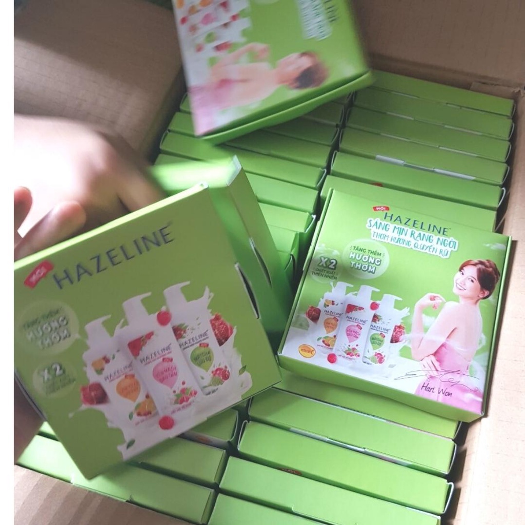 12 Gói Sữa Tắm Hazeline giữ ẩm trắng sáng da yến mạch và dâu tằm/ matcha lựu đỏ gói 4,5g-Gói rời